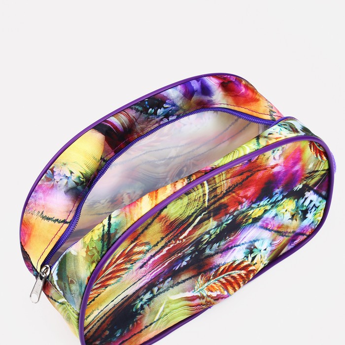Косметичка дорожная на молнии, с ручкой, цвет разноцветный 35631