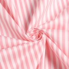 Ткань напечатанная "Розовая полоска" ш.160 см, сатин, 100% хлопок - Фото 3
