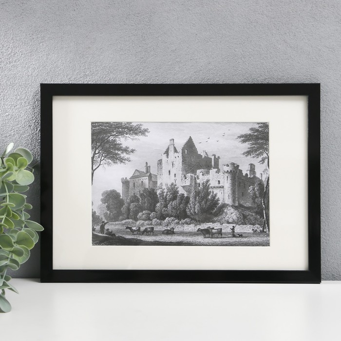 Фоторамка для фото 21×30 см (с паспарту 15×20 см) Ingrid, пластик, чёрный