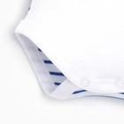 Боди детское, цвет белый/голубой, рост 74см - Фото 3