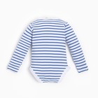 Боди детское, цвет белый/голубой, рост 74см - Фото 5