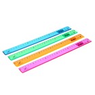 Линейка 30 см «Луна», прозрачная, тонированная, МИКС - Фото 2