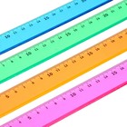 Линейка 30 см «Луна», прозрачная, тонированная, МИКС - Фото 3