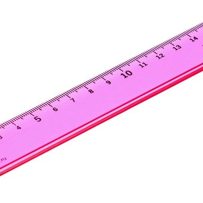 Линейка 20 см "Луна", прозрачная, тонированная, МИКС