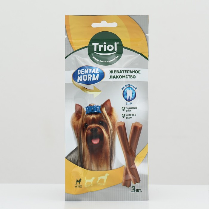 Жевательное лакомство Triol DENTAL NORM  для собак мелких пород, 45 г - Фото 1
