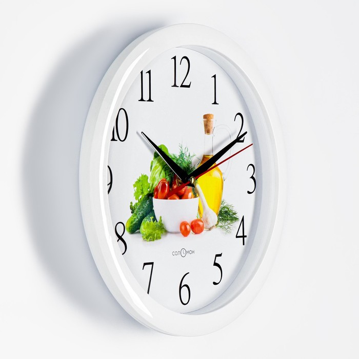 Часы настенные, d-28 см, кухонные, "Овощи", бесшумные - фото 1926702478