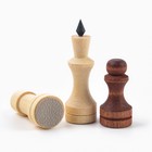 Шахматные фигуры обиходные, король h-7 см d-2.4 см, пешка h-4.4 см d-2.4 см - Фото 5