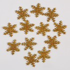 Новогодний набор для декора «Снежинки» 12 шт., цвет золото - фото 10059642
