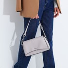 Сумка-мессенджер на магнитах, цвет серо-сиреневый - фото 22248340