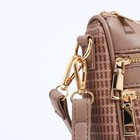 Сумка женская на молнии, цвет бежевый - фото 22248448