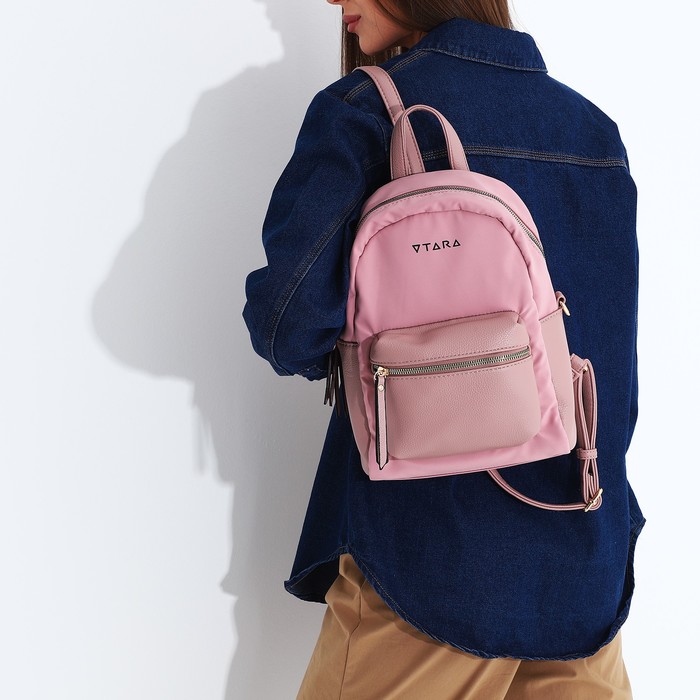 Рюкзак - сумка женская OTARA, искусственная кожа, цвет розовый - Фото 1