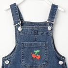 Полукомбинезон для девочек, цвет синий, рост 104см - Фото 2