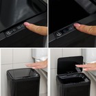 УЦЕНКА Ведро для мусора сенсорное Доляна, 12 л, чёрное - Фото 6