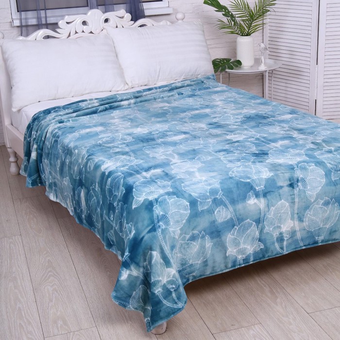 Плед-покрывало Калифорния, 180х200см, велсофт 280г/м, полиэстер - Фото 1