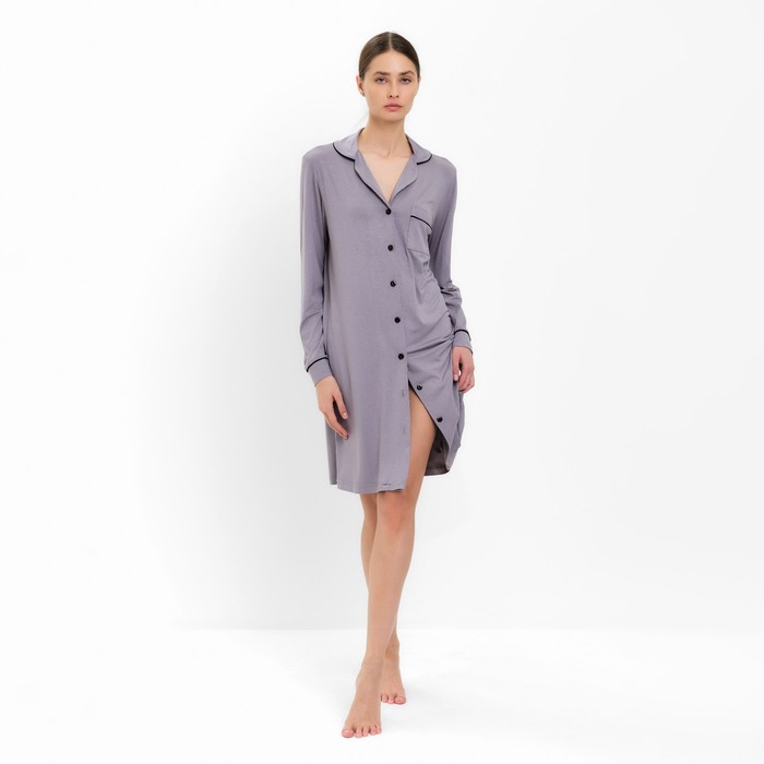 Сорочка женская MINAKU: Home collection цвет серый, размер 46
