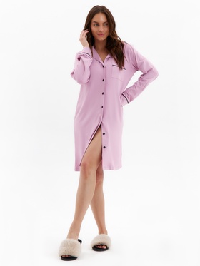 Сорочка ночная женская MINAKU: Home collection, розовая, размер 42  (артикул 9471913)  большой выбор товаров оптом и в розницу по низким ценам с доставкой