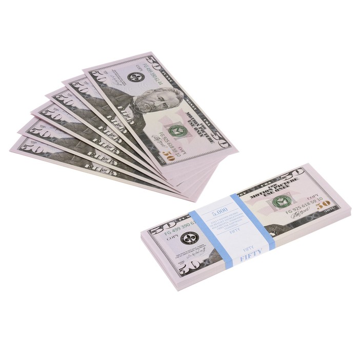 Пачка купюр 50 долларов - Фото 1