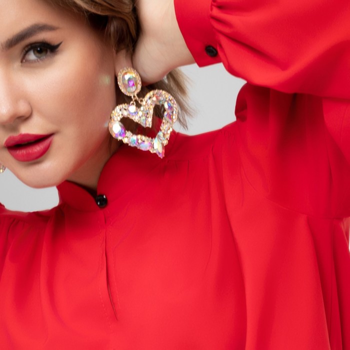 Блуза женская Charutti «Интересная штучка. Пламенный red», размер 42 63175