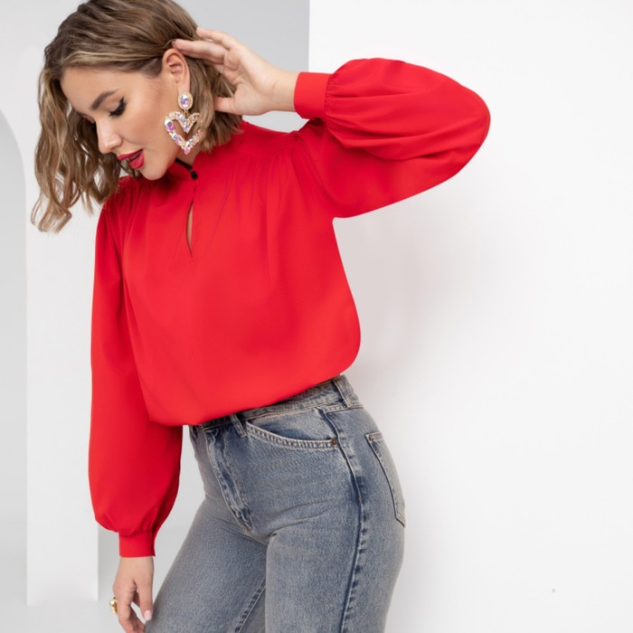 Блуза женская Charutti «Интересная штучка. Пламенный red», размер 42 63175