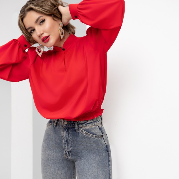 Блуза женская Charutti «Интересная штучка. Пламенный red», размер 42 63175