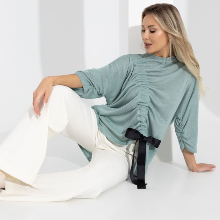 Свитшот женский Charutti «Вот это да! Glossy green», размер 52 63179