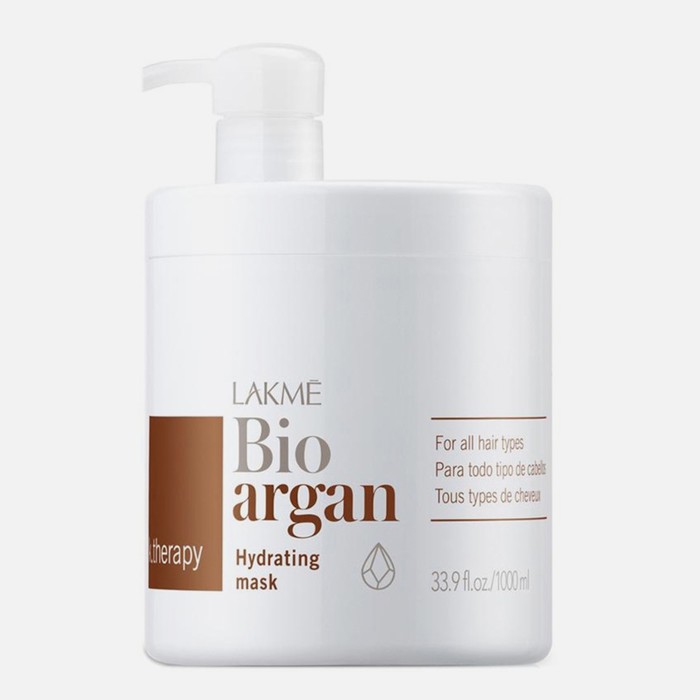 Маска для волос Lakme K-Therapy Bio argan, аргановая увлажняющая, 1000 мл - Фото 1