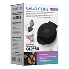 Электровафельница Galaxy GL 2980, 800 Вт, венские вафли, антипригарное покрытие, чёрная - фото 9601076