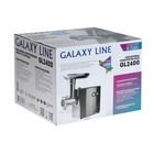 Мясорубка Galaxy GL 2400, 1200 Вт, 1.3 кг/мин, 2 насадки, реверс, серебристая - фото 9753474