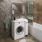 Раковина СанТа «Юпитер» 900121, над стиральной машиной, 800×500 мм, правая, без кронштейнов  (артикул 9738956)  большой выбор товаров оптом и в розницу по низким ценам с доставкой