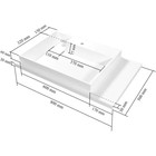 Раковина СанТа «Юпитер» 900121, над стиральной машиной, 800х500 мм, правая, без кронштейнов 973895 - Фото 4