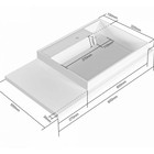 Раковина СанТа «Юпитер» 900129, над стиральной машиной, 900х500 мм, правая, без кронштейнов   973896  (артикул 9738963)  большой выбор товаров оптом и в розницу по низким ценам с доставкой