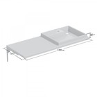 Раковина СанТа «Юпитер» 900135, над стиральной машиной, 1300х500 мм, левая, без кронштейнов   973896  (артикул 9738967)  большой выбор товаров оптом и в розницу по низким ценам с доставкой