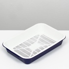 Туалет средний с сеткой 36×26×6.5 см, лоток синий/сетка белая - Фото 4