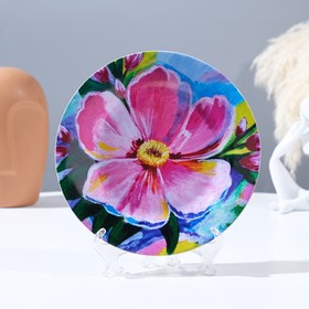 Тарелка декоративная «Арт цветы», настенная, D = 17,5 см