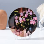 Тарелка декоративная «Розовые розы», настенная, D = 17,5 см - фото 319496818