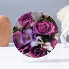 Тарелка декоративная «Нежные розы», настенная, D = 17,5 см - фото 10525036