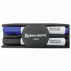Набор для магнитно-маркерной доски BRAUBERG, 2 маркера 5.0 мм чёрный и синий, магнитный стиратель - Фото 2