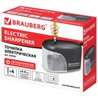 Точилка электрическая 1 отверстие BRAUBERG Black Jack, 4 АА, доп. сменное лезвие - Фото 9