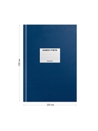 Книга учета, 144 листа, обложка бумвинил, блок ОФСЕТ, клетка, цвет синий, НАКЛЕЙКА - Фото 3