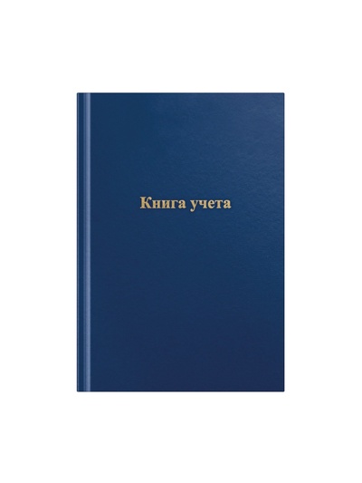 Книга учета, 192 листа, обложка бумвинил, блок газетный, клетка, синяя