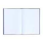 Книга учета, 96 листов, обложка бумвинил, блок ОФСЕТ, линия, цвет синий - фото 9737046