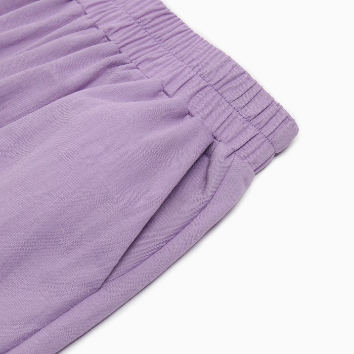 Комплект женский (сорочка, брюки) MINAKU цвет сиреневый, р-р 42 - фото 1909191397