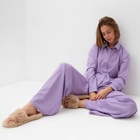 Комплект женский (сорочка, брюки) MINAKU цвет сиреневый, р-р 46 - Фото 4