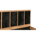 Кровать с ПМ «Либерти» 51.25, 140×200 см, цвет дуб вотан / чёрный / велюр монако чёрный - Фото 3