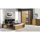 Кровать с ПМ «Либерти» 51.26, 160×200 см, цвет дуб вотан / чёрный / велюр монако чёрный - Фото 5