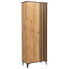 Шкаф для одежды «Либерти» 51.01, 820×429×2170 мм, опора металл, цвет дуб вотан / чёрный - Фото 1