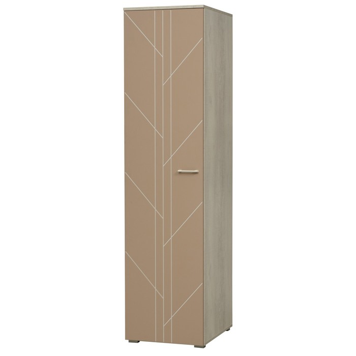 Шкаф для одежды «Лаванда 3», 500×607×2000 мм, цвет бетон пайн белый / ПВХ софт латте