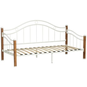 Кровать-тахта «Скарлетт», 900×2000 мм, цвет таксония / металл белый ...