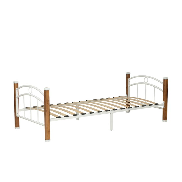 Кровать односпальная «Скарлетт», 900×2000 мм, цвет таксония / металл белый