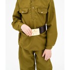 Маскарадный костюм военного для мальчика с  пилоткой,ремень,габардин,п/э, 30, рост 110-116 - Фото 3